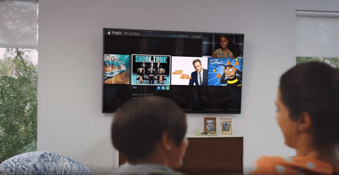 people sitting in front of a television